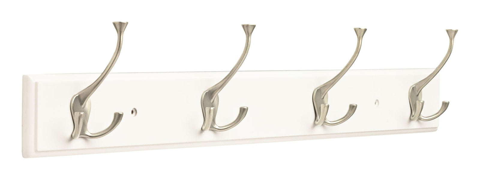 Stainless Steel 4-Tri Hook Rail, White/Silver, 27-in V6U9 - product image 1