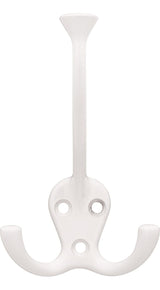 Stainless Steel Single Tri-Hooks, White, 3-pk T9S5 - product image 1