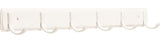 Steel 6-Hook Rail, White, 19-in K7L7 - product image 1
