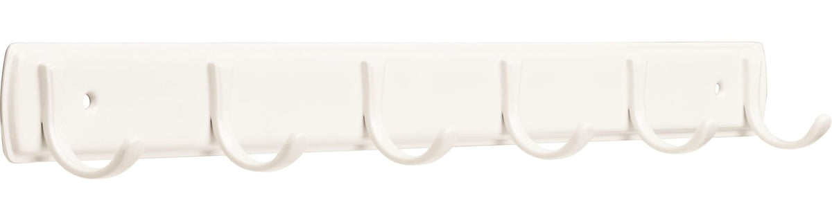 Steel 6-Hook Rail, White, 19-in K7L7 - product image 1