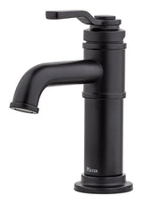 Breckenridge Single Handle High Arc Bathroom Sink Faucet, Push & Seal Drain, WaterSense Certified, Black S7U4 - product image 3