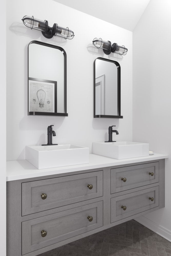 Breckenridge Single Handle High Arc Bathroom Sink Faucet, Push & Seal Drain, WaterSense Certified, Black S7U4 - product image 4