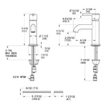 Fullerton Single Handle Single Hole 4-in Centreset Bathroom Sink Faucet, Push & Seal Drain, Chrome R1D4 - product image 3