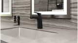Matlock Single Handle High Arc Single Hole 4-in Centreset Bathroom Sink Faucet, Push & Seal Drain, Matte Black C6X4 - product image 4