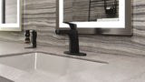 Matlock Single Handle High Arc Single Hole 4-in Centreset Bathroom Sink Faucet, Push & Seal Drain, Matte Black C6X4 - product image 7