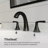 Rancho 8-in Widespread Bath Faucet, Matte Black D9D3 - product image 7