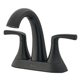 Rancho Double Handle 4-in Centreset Bathroom Sink Faucet Push & Seal Drain, WaterSense Certified, Matte Black A5D5 - product image 1