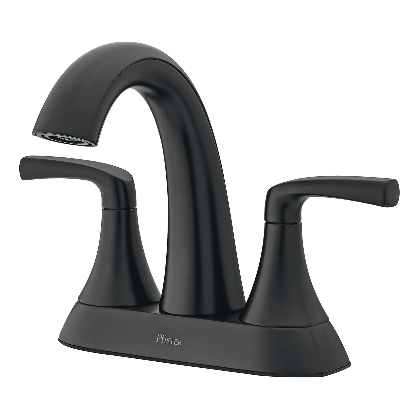 Rancho Double Handle 4-in Centreset Bathroom Sink Faucet Push & Seal Drain, WaterSense Certified, Matte Black A5D5 - product image 1