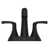 Rancho Double Handle 4-in Centreset Bathroom Sink Faucet Push & Seal Drain, WaterSense Certified, Matte Black A5D5 - product image 5
