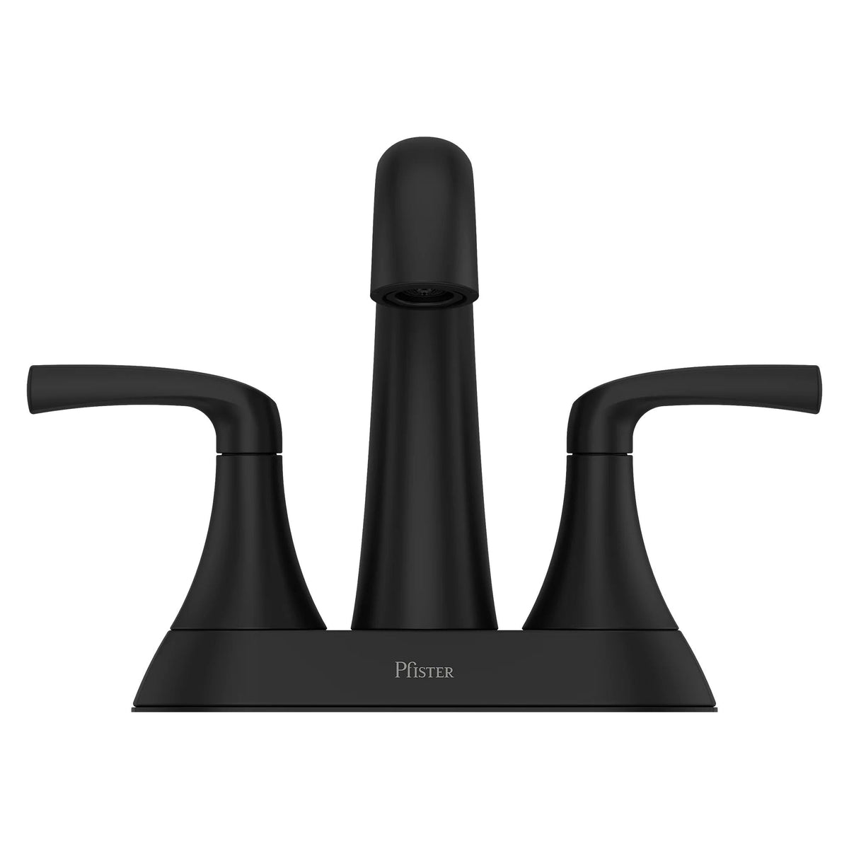 Rancho Double Handle 4-in Centreset Bathroom Sink Faucet Push & Seal Drain, WaterSense Certified, Matte Black A5D5 - product image 5