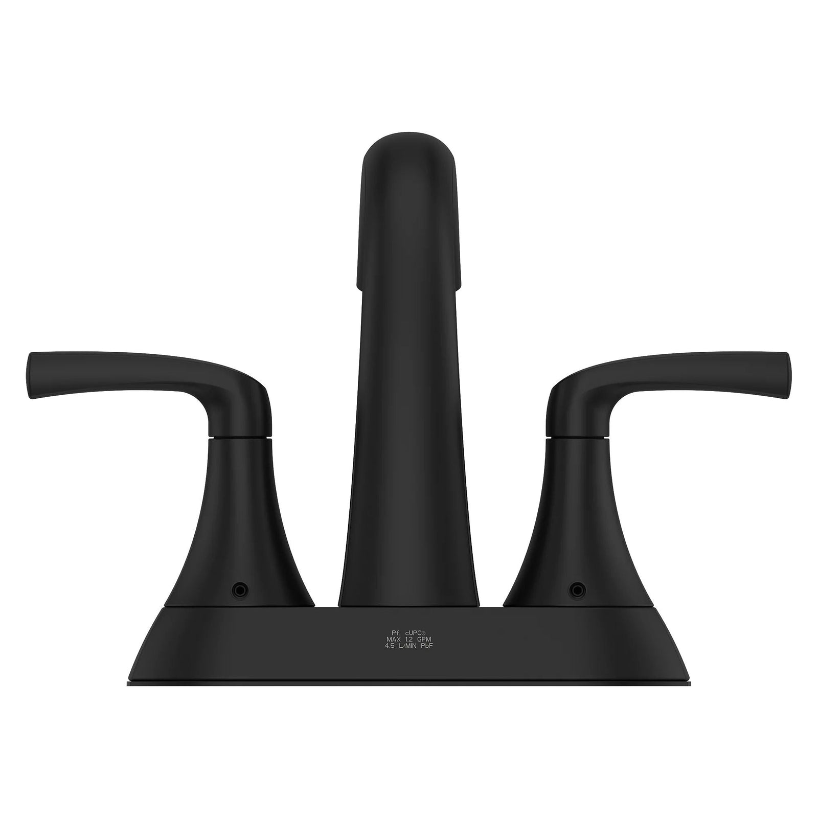 Rancho Double Handle 4-in Centreset Bathroom Sink Faucet Push & Seal Drain, WaterSense Certified, Matte Black A5D5 - product image 6