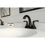 Rancho Double Handle 4-in Centreset Bathroom Sink Faucet Push & Seal Drain, WaterSense Certified, Matte Black A5D5 - product image 7