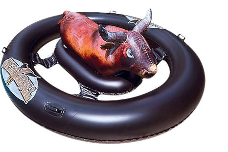 Inflatabull Inflatable Bull Ride-On Lake/Pool Float Toy, Brown D0G1 - product image 1