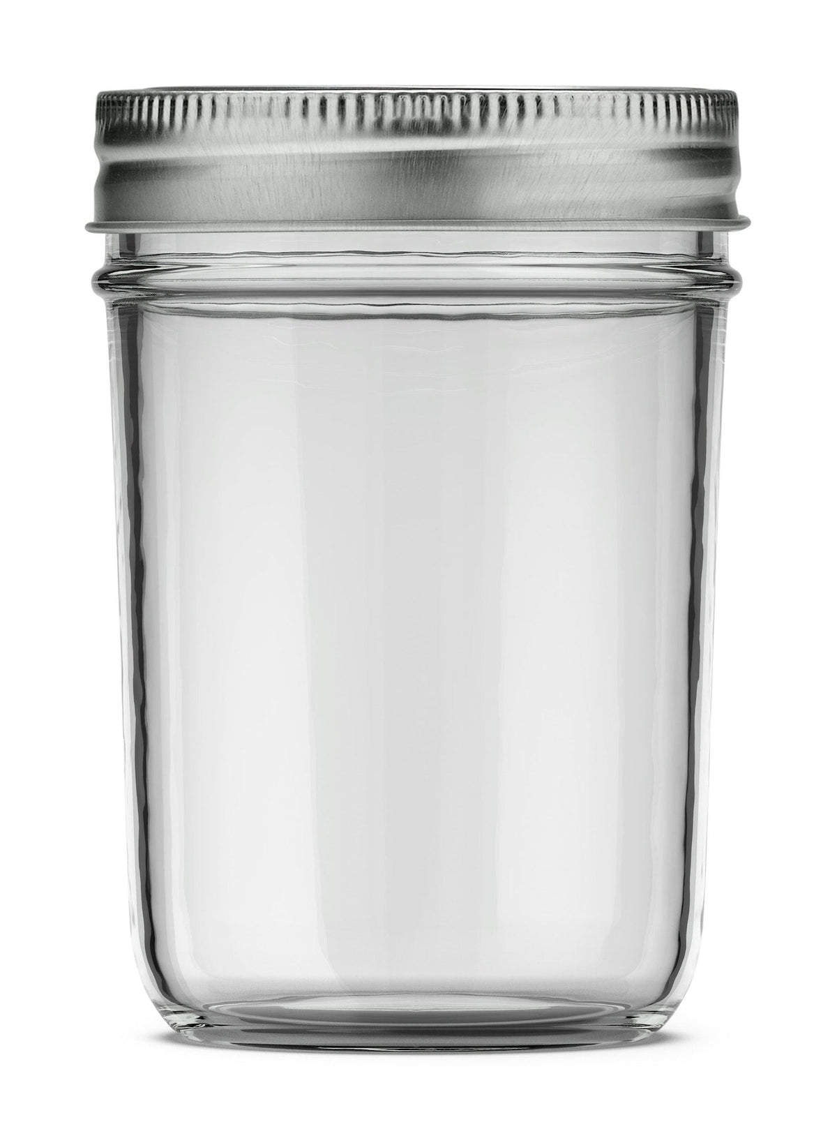 Mason Smooth Design Regular Mouth Glass Jar with Lid & Band, 8-oz, 12-pk N7A9 - product image 1
