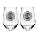 Vancouver Goldeneyes Stemless Wine Glass, 19-oz, 2-pk M0Q4 - product image 1