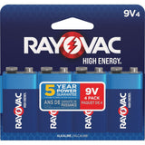 HIGH ENERGY 9V/9 Volt Alkaline Batteries, Long Lasting, All Purpose, 4-pk G6X1 - product image 1