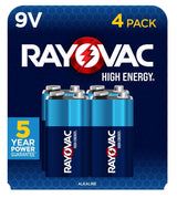 HIGH ENERGY 9V/9 Volt Alkaline Batteries, Long Lasting, All Purpose, 4-pk G6X1 - product image 2