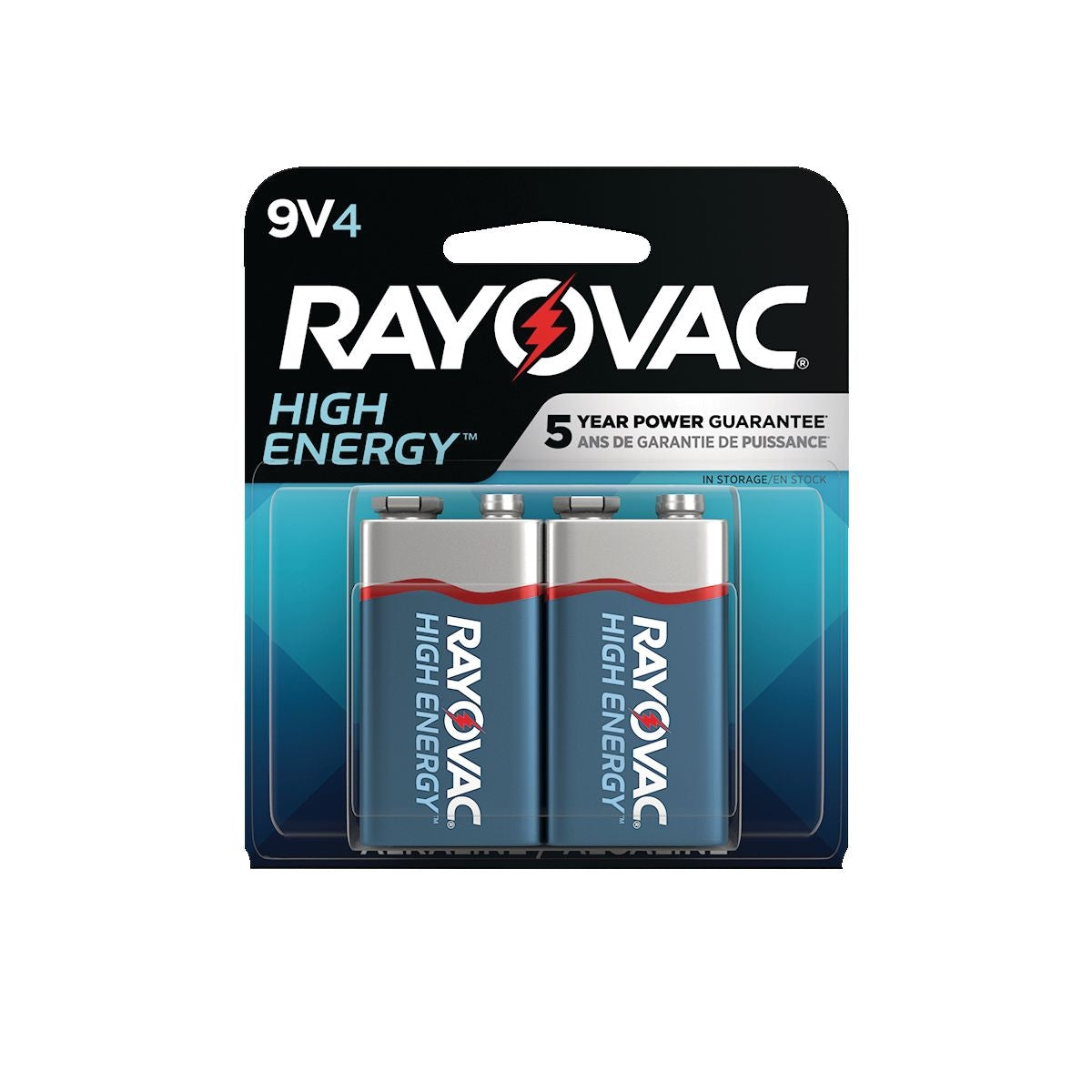 HIGH ENERGY 9V/9 Volt Alkaline Batteries, Long Lasting, All Purpose, 4-pk G6X1 - product image 3
