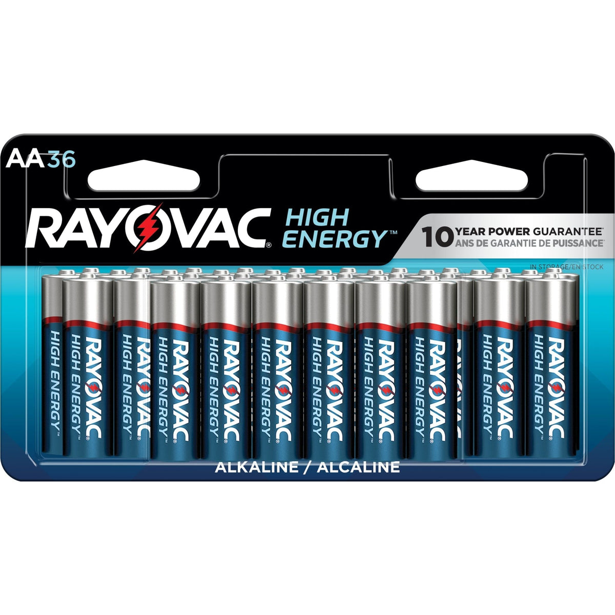 HIGH ENERGY AA Alkaline Batteries, Long Lasting, All Purpose, 36-Pk R8C2 - product image 2