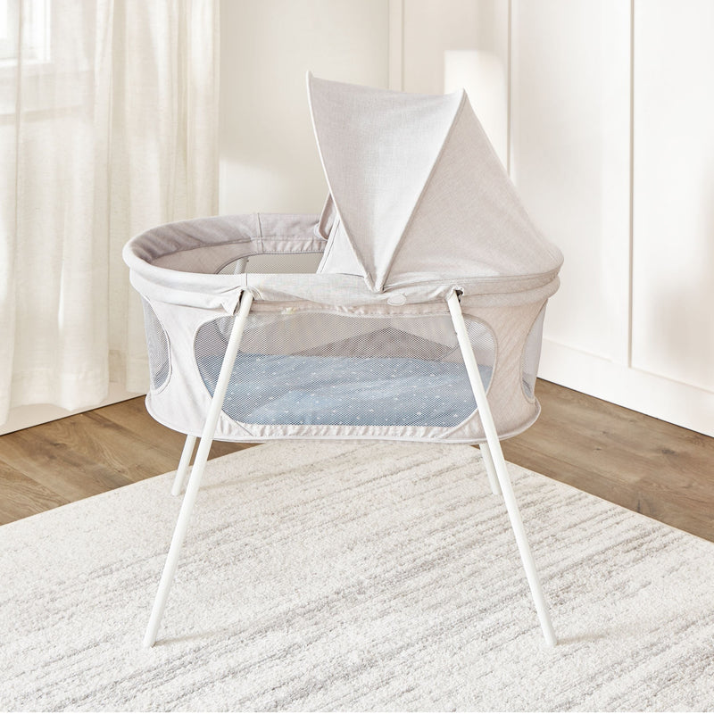 Baby Basics Infant Bassinet with Canopy, Grey B1N3