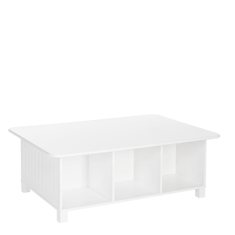 Home Kids' Desk, Activity & Play Table with 6 Storage Cubbies, For Bedroom/Playroom, White P9T5
