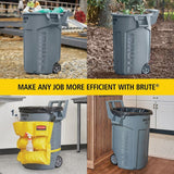 Commercial Wheeled Brute Circular Outdoor Garbage Can, Grey, 121-L R7V0 - product image 8