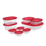 Easy Store Rectangular Plastic Food Storage Container Set, Microwave and Freezer Safe, 18-pc L4U0 - product image 1