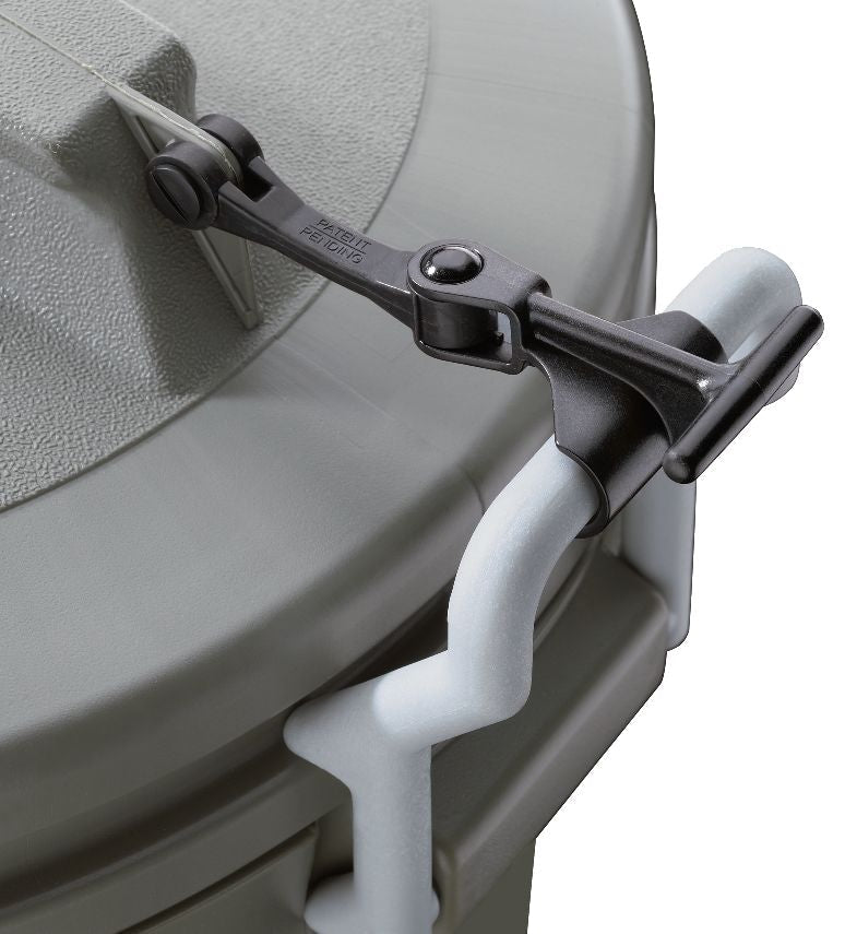 Plastic Circular Animal Stopper Garbage Can, Grey, 121-L W9Q0 - product image 4