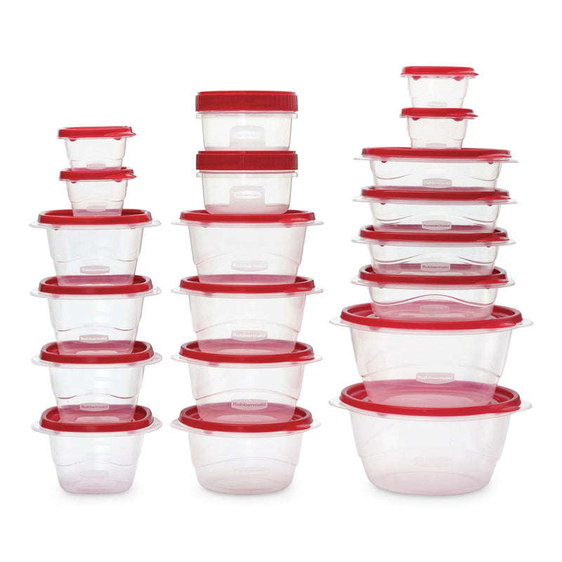 TakeAlong Rectangle Plastic Food Storage Container Set with Quik Clik Seal Lid, 40-pc M0I3