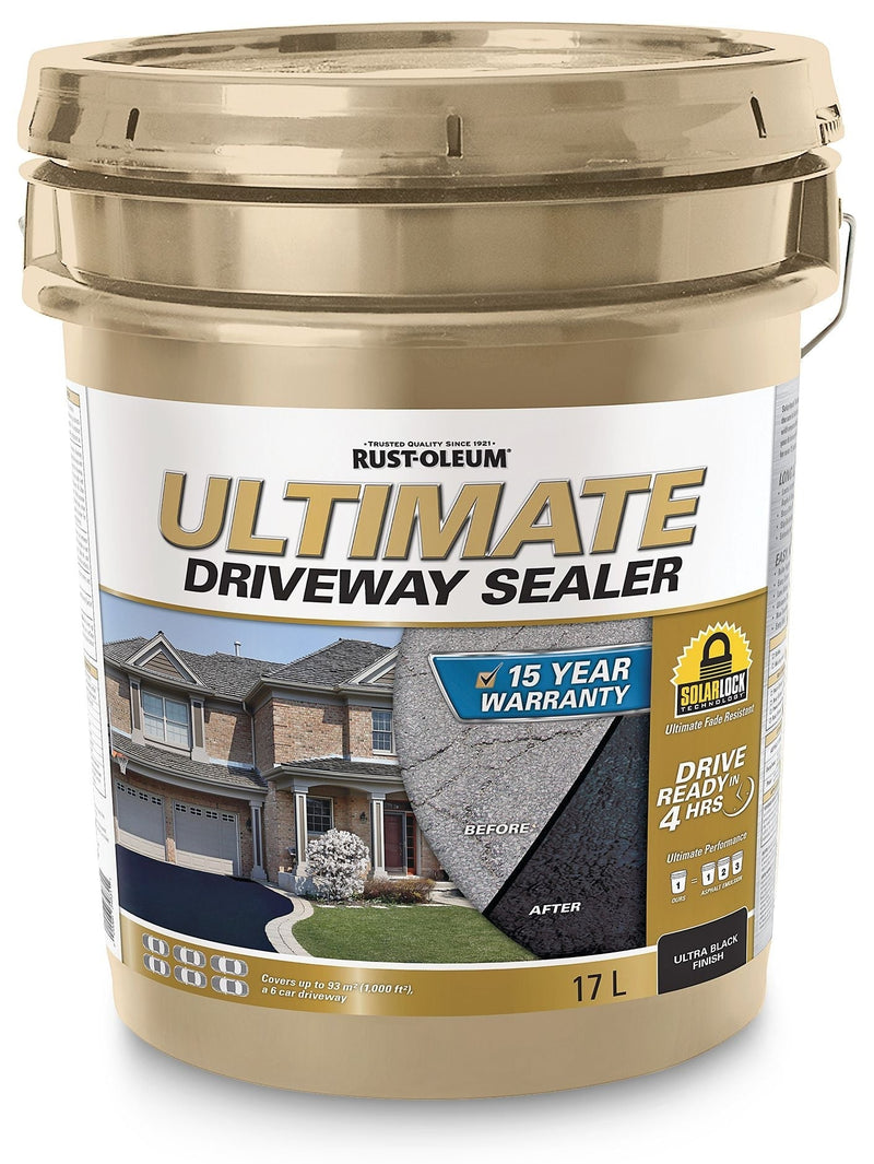 15-Year Ultimate Asphalt Driveway Sealer, 1000 sq. ft Coverage, Ultra Black, 17-L P7W4