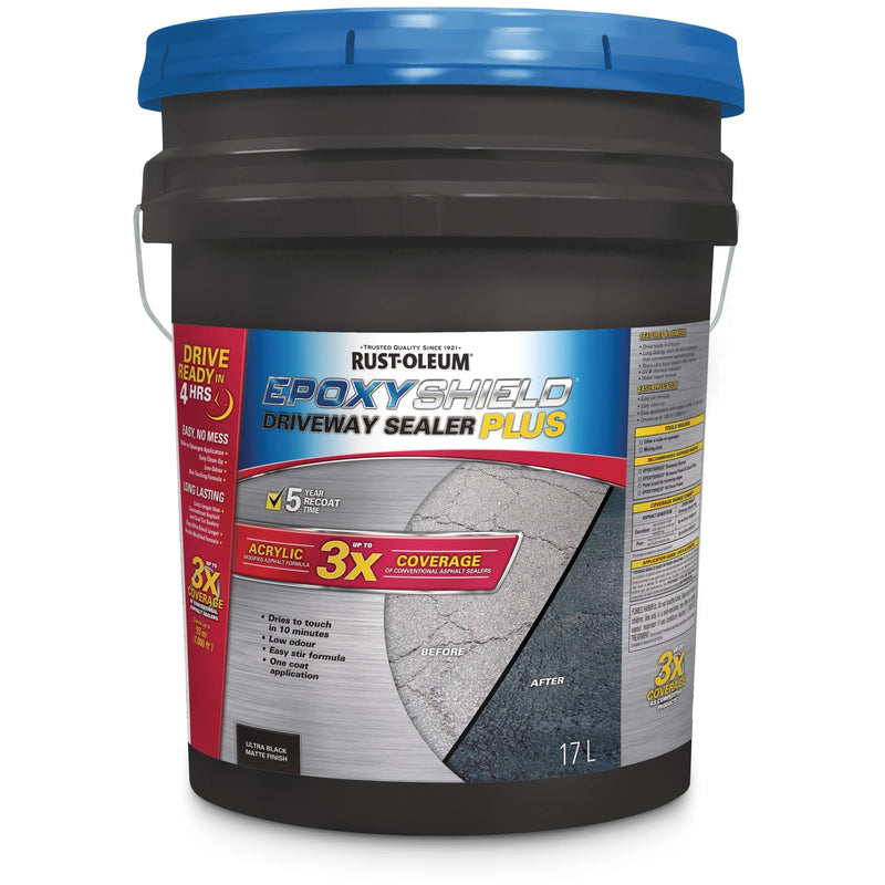 Epoxy Shield Asphalt Driveway Sealer Plus, 1000 sq. ft Coverage, Black, 17-L U8Y8