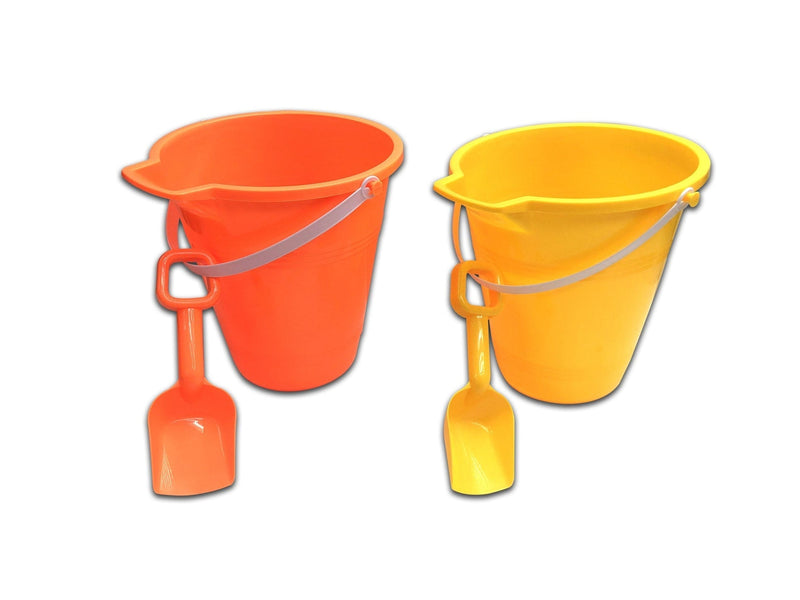 Sand Bucket & Shovel Set, Multi-Coloured, Assorted, Ages 2+, for Summer/Beach Activities H4X2