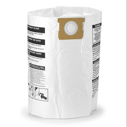 Disposable Paper Dust Collector Filter Bags for Wet/Dry Shop Vacuums, 37-53 L, 3-pk X3M7 - product image 1