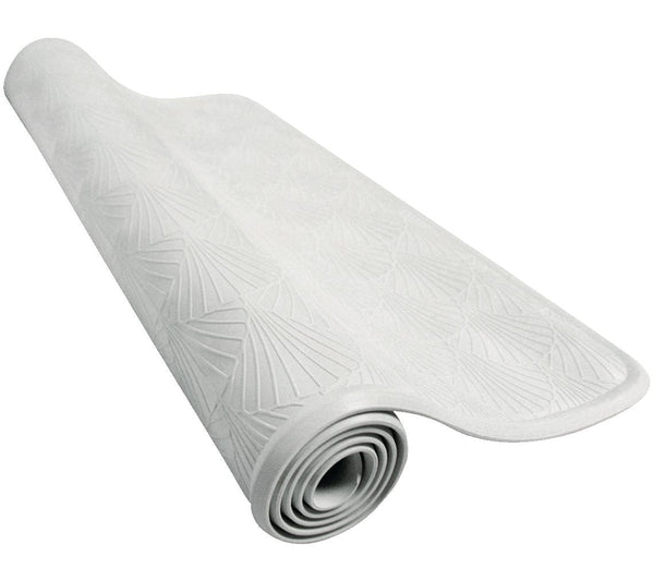 Anti-Slip Rubber Bath Tub Mat, White, 16-in x 27-in T9V6