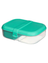 Ribbon Rectangular Plastic Lunch To Go Food Storage Lunch Box, 1.1-L, with Mini Bite K8N6 - product image 1