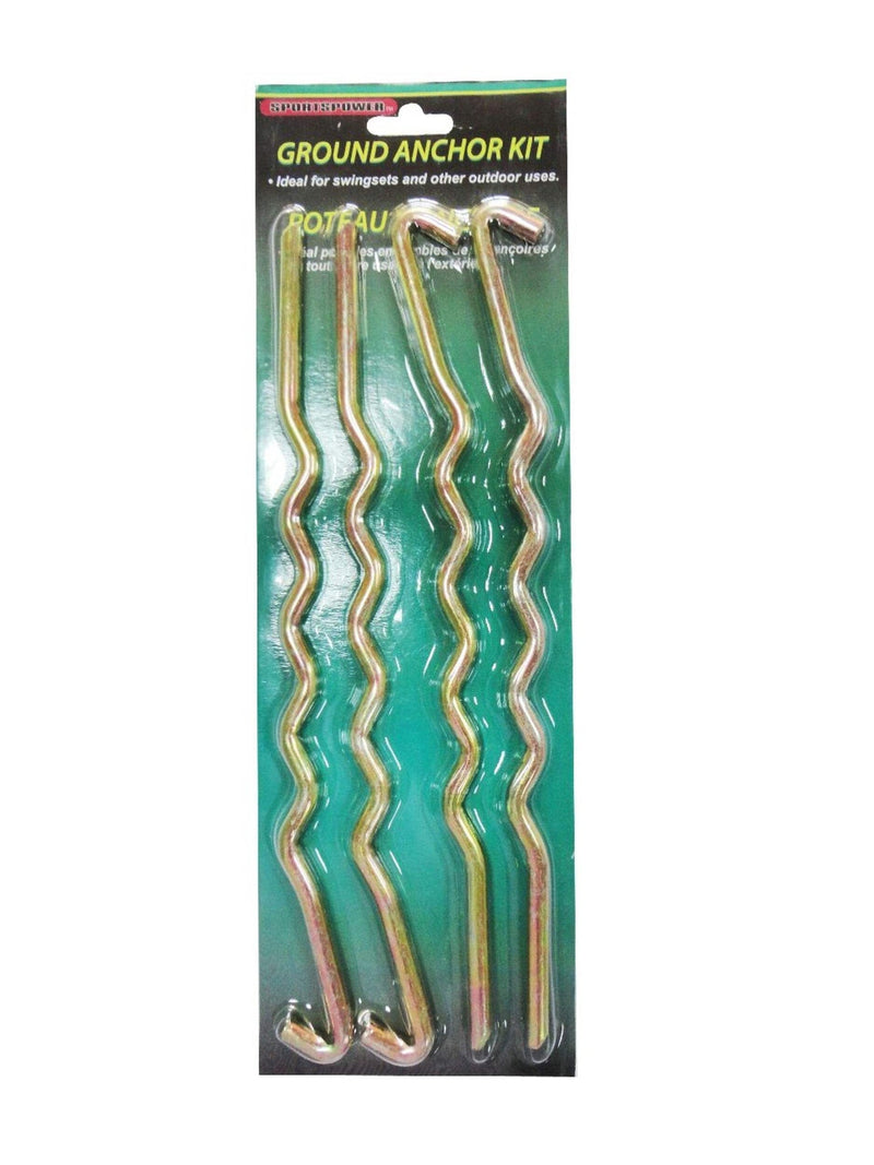 Outdoor Heavy Duty Steel Swing Set Anchors, 4-pk Y1L6