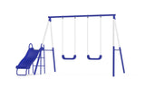 Play Time Kids' 3 Station Metal Swing Set with Slide W8Z6 - product image 1