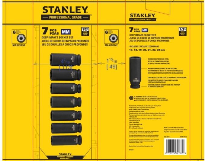 Pro 1/2-in Deep Impact Socket Set, Metric, 7-pc W6X2 - product image 3
