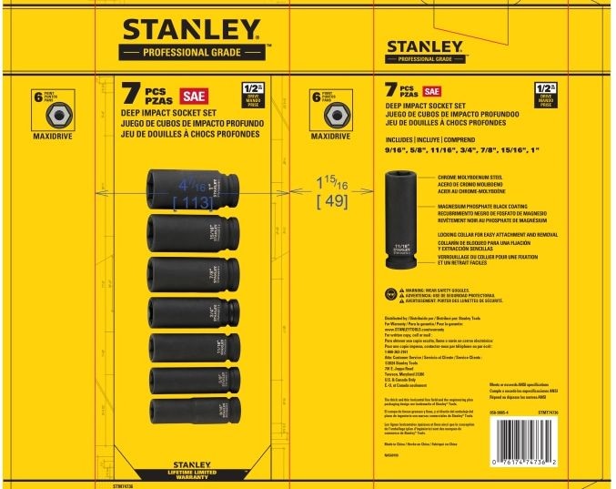 Pro 1/2-in Impact Socket Set, SAE, 7-pc Y0C4 - product image 3