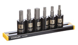 Professional Grade Black Chrome Hex Bit Socket Set, Metric, 6-pc X1W8 - product image 1