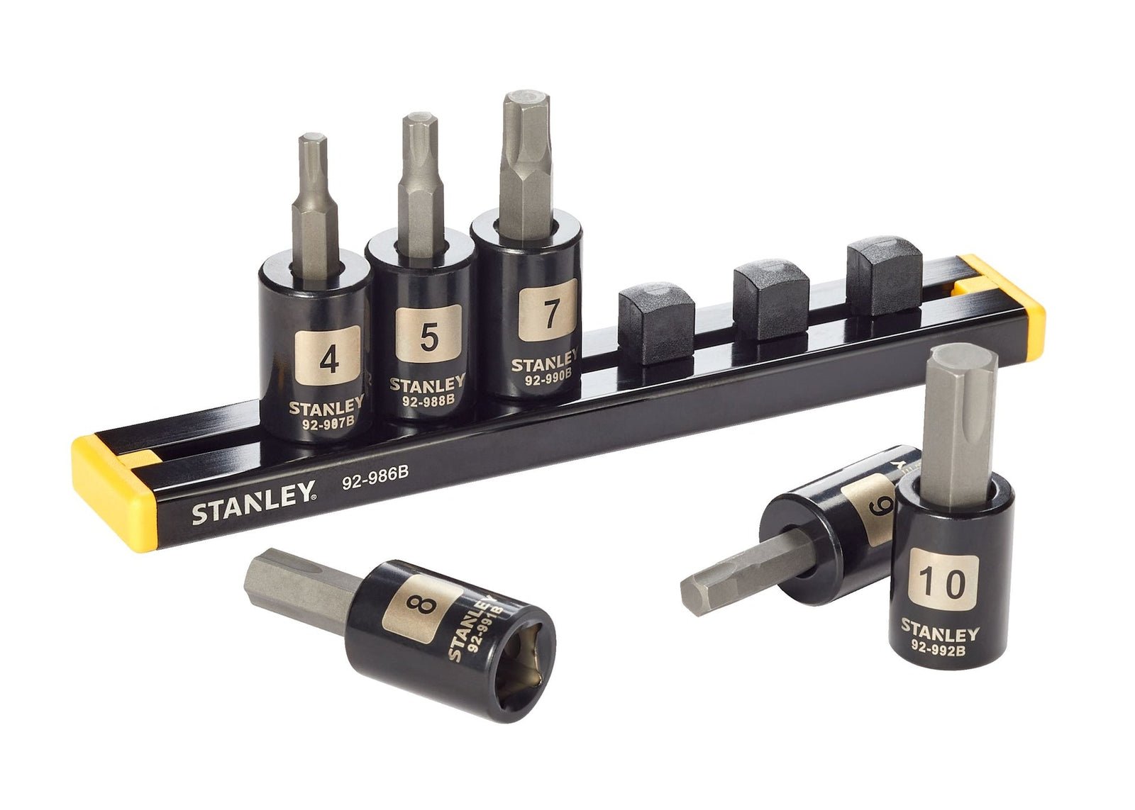 Professional Grade Black Chrome Hex Bit Socket Set, Metric, 6-pc X1W8 - product image 2