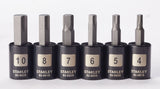 Professional Grade Black Chrome Hex Bit Socket Set, Metric, 6-pc X1W8 - product image 6
