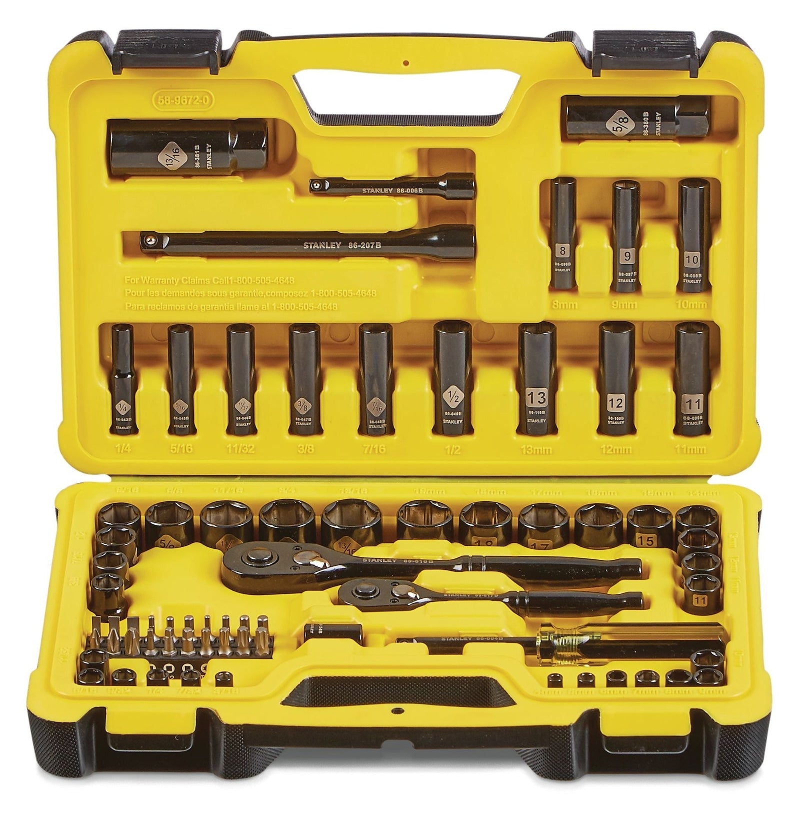 Professional Grade Black Chrome Socket Set, 70-pc, SAE/Metric X0Z9 - product image 1