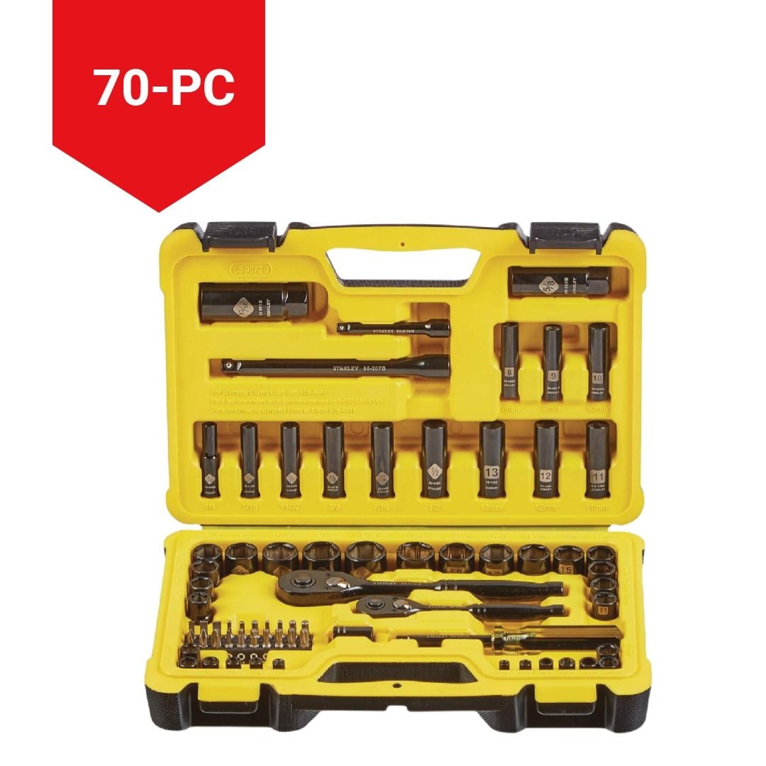 Professional Grade Black Chrome Socket Set, 70-pc, SAE/Metric X0Z9 - product image 4