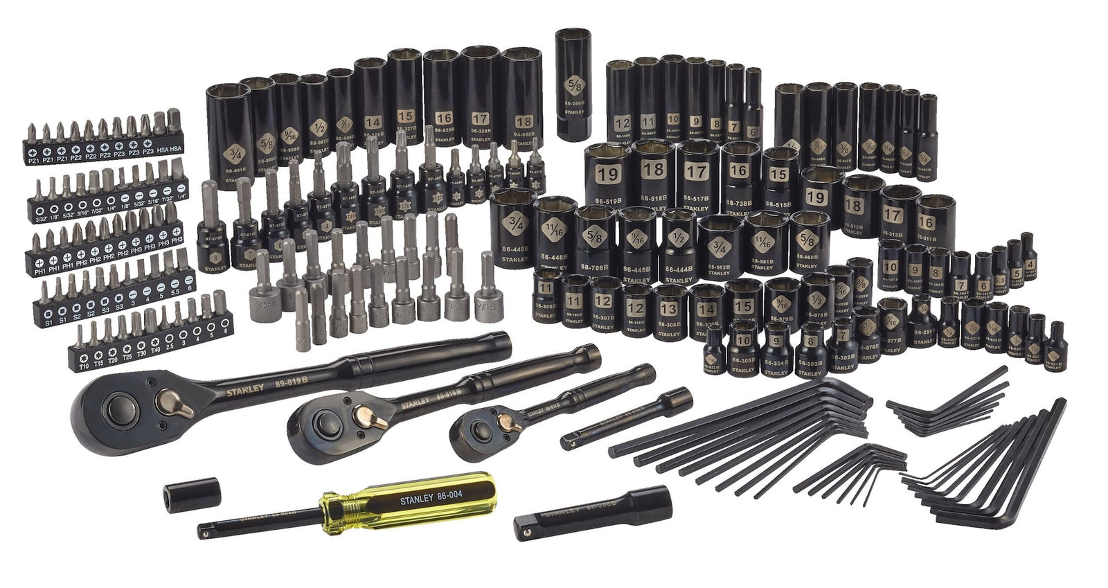 Professional Grade Black Chrome Socket Set, SAE/Metric, 197-pc J8M5 - product image 2