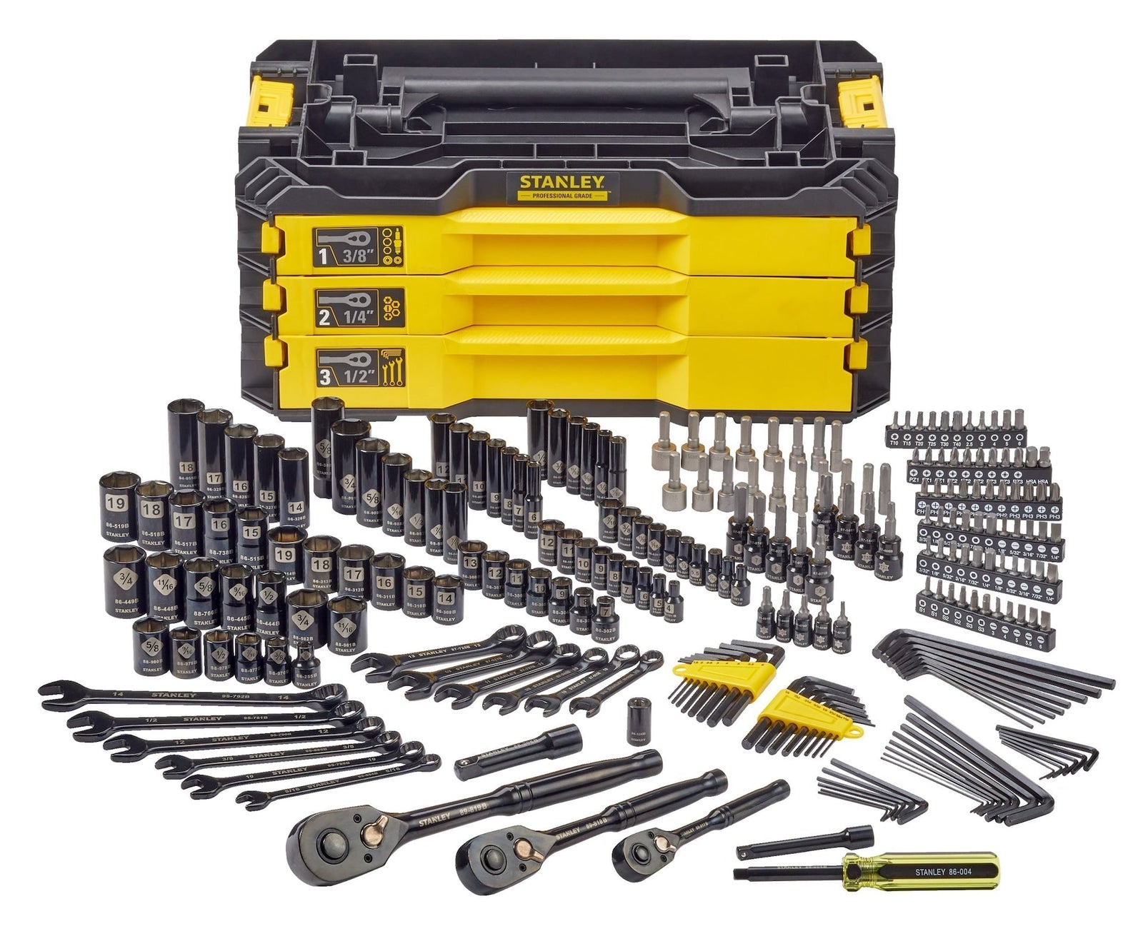 Professional Grade Black Chrome Socket Set, SAE/Metric, 236-pc S5I4 - product image 2