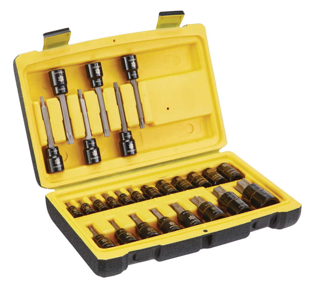 Professional Grade Black Chrome Torx Bit Socket Set, 26-pc, SAE/Metric B0G7 - product image 2