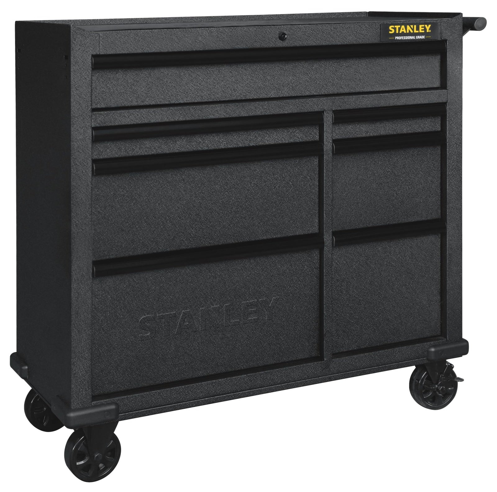 Rolling Tool Storage Cabinet with 7 Drawers, Power Bar with USB, Black, 42-in F3E9 - product image 1