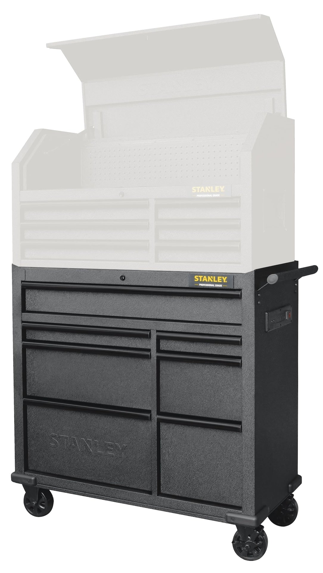 Rolling Tool Storage Cabinet with 7 Drawers, Power Bar with USB, Black, 42-in F3E9 - product image 6