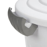 Plastic Round Latching Utility Garbage Can, White, 23-L R5K4 - product image 2
